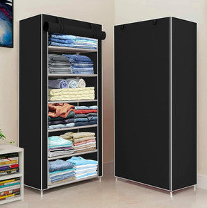 6 Rack Collapsible Wardrobe Cabinet & Shoe Rack